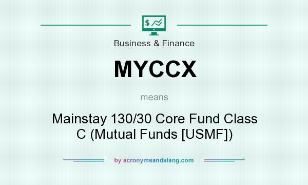 What does MYCCX mean? It stands for Mainstay 130/30 Core Fund Class C (Mutual Funds [USMF])