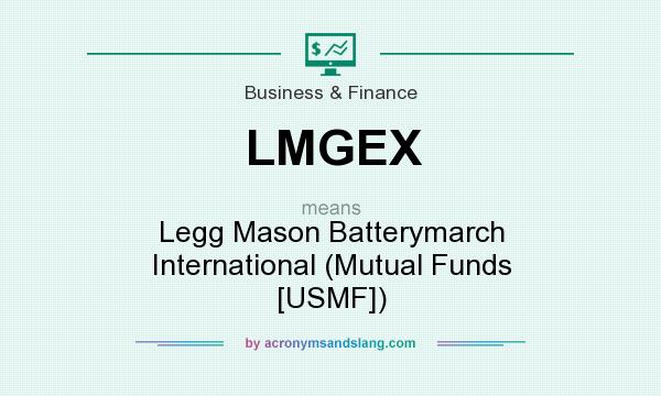 What does LMGEX mean? It stands for Legg Mason Batterymarch International (Mutual Funds [USMF])