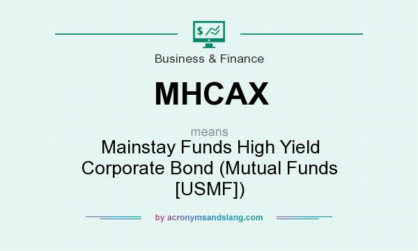 What does MHCAX mean? It stands for Mainstay Funds High Yield Corporate Bond (Mutual Funds [USMF])