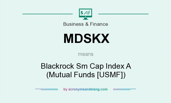 What does MDSKX mean? It stands for Blackrock Sm Cap Index A (Mutual Funds [USMF])