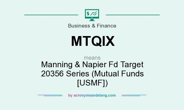 What does MTQIX mean? It stands for Manning & Napier Fd Target 20356 Series (Mutual Funds [USMF])