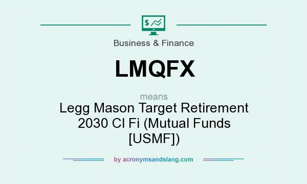 What does LMQFX mean? It stands for Legg Mason Target Retirement 2030 Cl Fi (Mutual Funds [USMF])