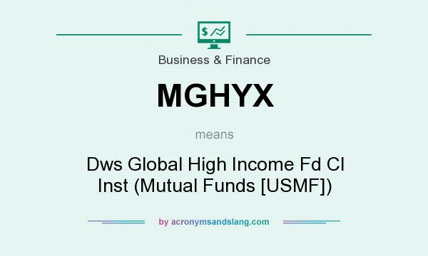 What does MGHYX mean? It stands for Dws Global High Income Fd Cl Inst (Mutual Funds [USMF])
