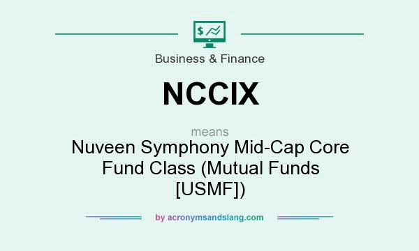 What does NCCIX mean? It stands for Nuveen Symphony Mid-Cap Core Fund Class (Mutual Funds [USMF])