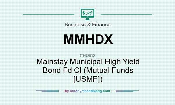What does MMHDX mean? It stands for Mainstay Municipal High Yield Bond Fd Cl (Mutual Funds [USMF])