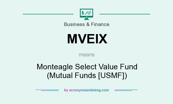 What does MVEIX mean? It stands for Monteagle Select Value Fund (Mutual Funds [USMF])