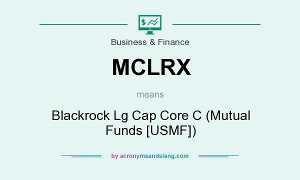 What does MCLRX mean? It stands for Blackrock Lg Cap Core C (Mutual Funds [USMF])