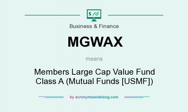 What does MGWAX mean? It stands for Members Large Cap Value Fund Class A (Mutual Funds [USMF])