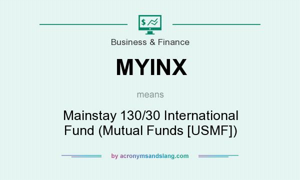 What does MYINX mean? It stands for Mainstay 130/30 International Fund (Mutual Funds [USMF])