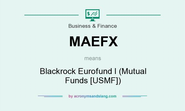What does MAEFX mean? It stands for Blackrock Eurofund I (Mutual Funds [USMF])