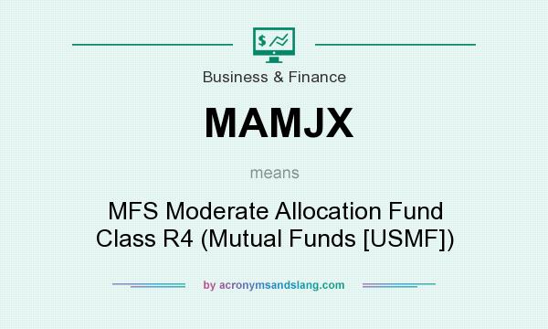 What does MAMJX mean? It stands for MFS Moderate Allocation Fund Class R4 (Mutual Funds [USMF])