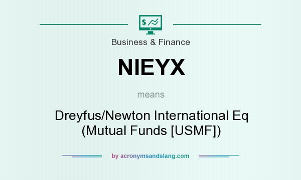 What does NIEYX mean? It stands for Dreyfus/Newton International Eq (Mutual Funds [USMF])