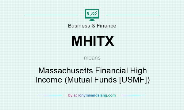 What does MHITX mean? It stands for Massachusetts Financial High Income (Mutual Funds [USMF])