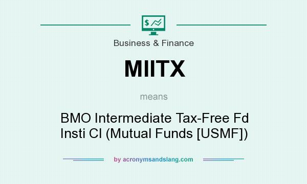 What does MIITX mean? It stands for BMO Intermediate Tax-Free Fd Insti Cl (Mutual Funds [USMF])