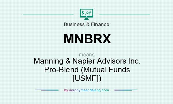 What does MNBRX mean? It stands for Manning & Napier Advisors Inc. Pro-Blend (Mutual Funds [USMF])