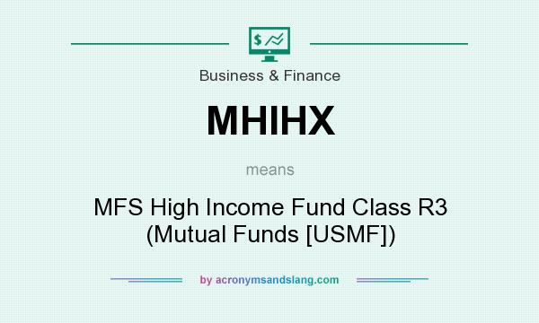 What does MHIHX mean? It stands for MFS High Income Fund Class R3 (Mutual Funds [USMF])