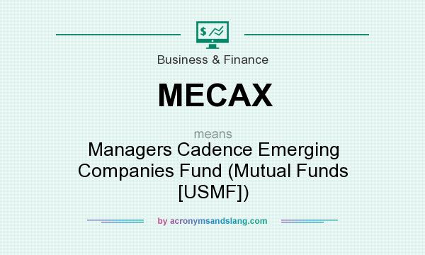 What does MECAX mean? It stands for Managers Cadence Emerging Companies Fund (Mutual Funds [USMF])