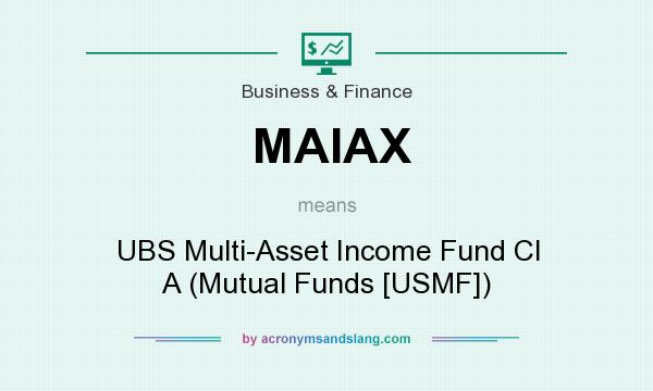 What does MAIAX mean? It stands for UBS Multi-Asset Income Fund Cl A (Mutual Funds [USMF])
