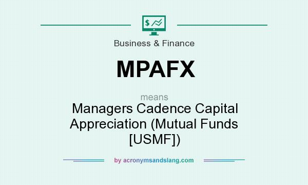 What does MPAFX mean? It stands for Managers Cadence Capital Appreciation (Mutual Funds [USMF])