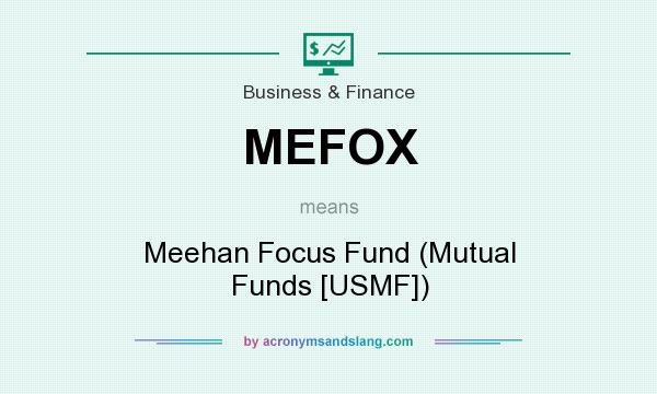 What does MEFOX mean? It stands for Meehan Focus Fund (Mutual Funds [USMF])