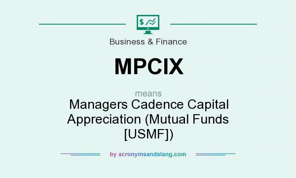 What does MPCIX mean? It stands for Managers Cadence Capital Appreciation (Mutual Funds [USMF])