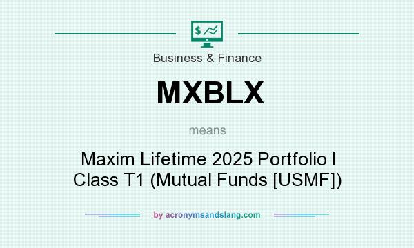 What does MXBLX mean? It stands for Maxim Lifetime 2025 Portfolio I Class T1 (Mutual Funds [USMF])