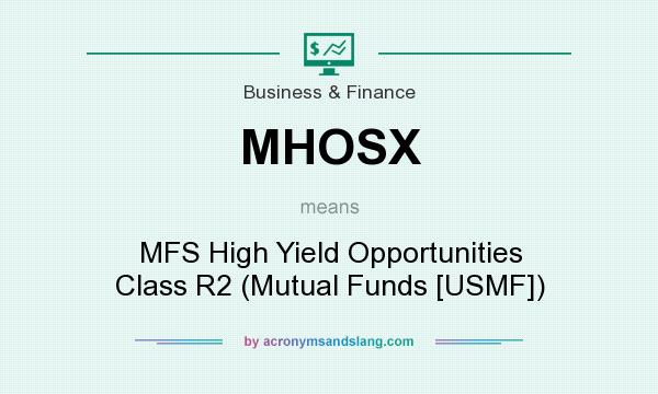 What does MHOSX mean? It stands for MFS High Yield Opportunities Class R2 (Mutual Funds [USMF])
