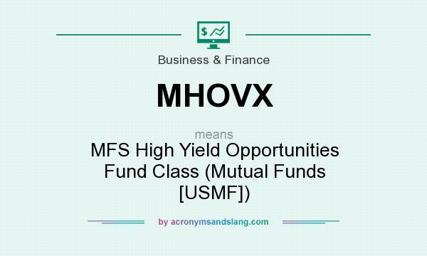 What does MHOVX mean? It stands for MFS High Yield Opportunities Fund Class (Mutual Funds [USMF])