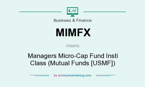 What does MIMFX mean? It stands for Managers Micro-Cap Fund Insti Class (Mutual Funds [USMF])