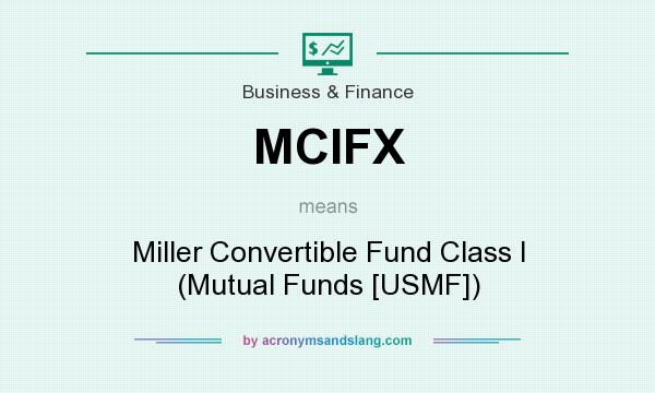 What does MCIFX mean? It stands for Miller Convertible Fund Class I (Mutual Funds [USMF])