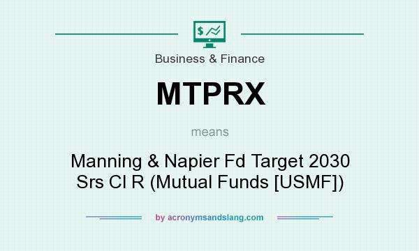 What does MTPRX mean? It stands for Manning & Napier Fd Target 2030 Srs Cl R (Mutual Funds [USMF])