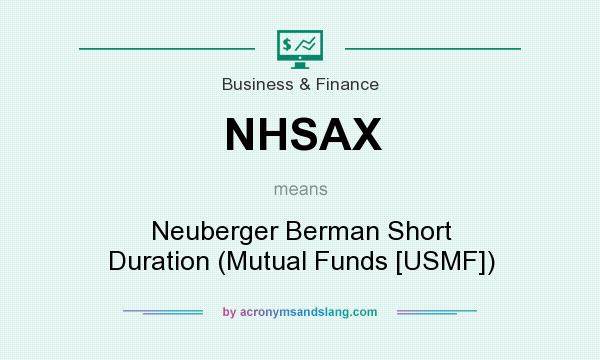 What does NHSAX mean? It stands for Neuberger Berman Short Duration (Mutual Funds [USMF])