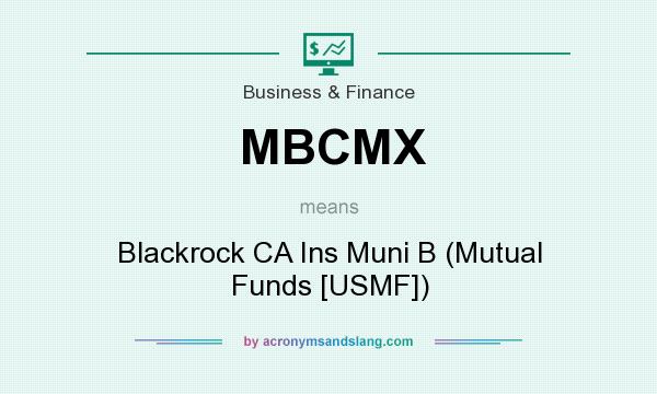 What does MBCMX mean? It stands for Blackrock CA Ins Muni B (Mutual Funds [USMF])