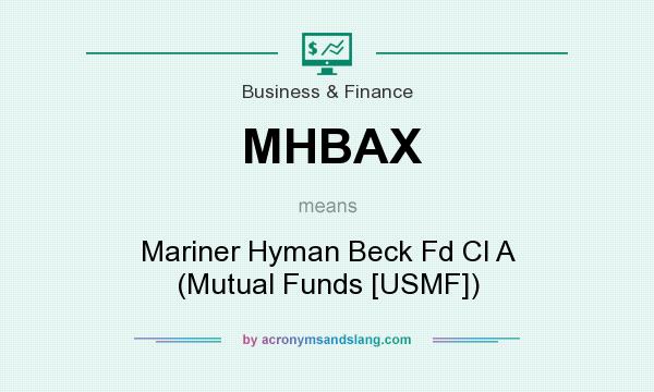 What does MHBAX mean? It stands for Mariner Hyman Beck Fd Cl A (Mutual Funds [USMF])