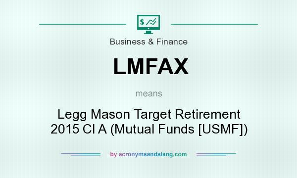 What does LMFAX mean? It stands for Legg Mason Target Retirement 2015 Cl A (Mutual Funds [USMF])