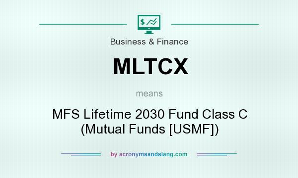 What does MLTCX mean? It stands for MFS Lifetime 2030 Fund Class C (Mutual Funds [USMF])