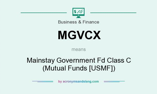 What does MGVCX mean? It stands for Mainstay Government Fd Class C (Mutual Funds [USMF])