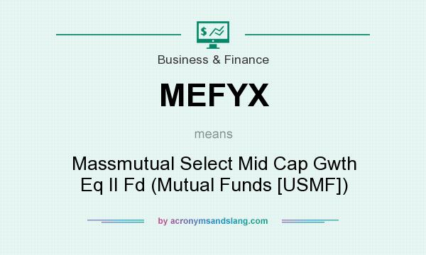 What does MEFYX mean? It stands for Massmutual Select Mid Cap Gwth Eq II Fd (Mutual Funds [USMF])