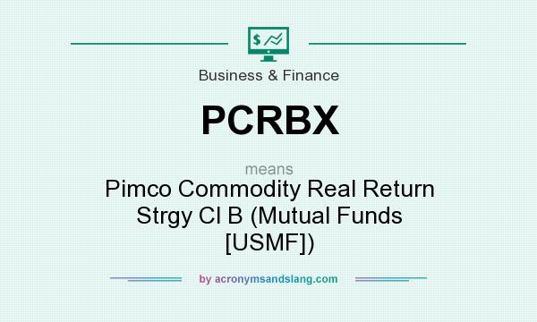What does PCRBX mean? It stands for Pimco Commodity Real Return Strgy Cl B (Mutual Funds [USMF])