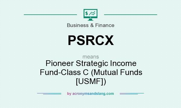 What does PSRCX mean? It stands for Pioneer Strategic Income Fund-Class C (Mutual Funds [USMF])