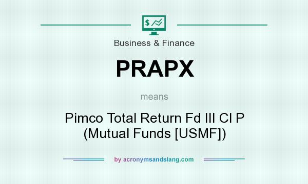 What does PRAPX mean? It stands for Pimco Total Return Fd III Cl P (Mutual Funds [USMF])