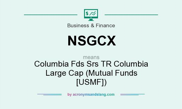 What does NSGCX mean? It stands for Columbia Fds Srs TR Columbia Large Cap (Mutual Funds [USMF])