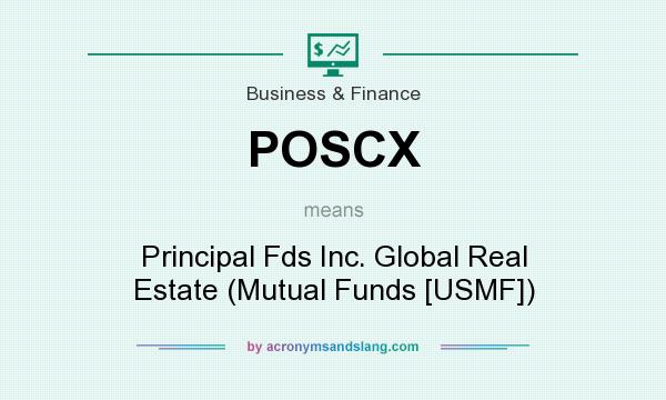 What does POSCX mean? It stands for Principal Fds Inc. Global Real Estate (Mutual Funds [USMF])