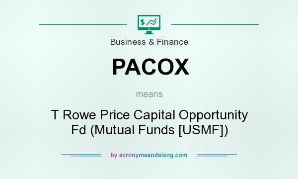 What does PACOX mean? It stands for T Rowe Price Capital Opportunity Fd (Mutual Funds [USMF])