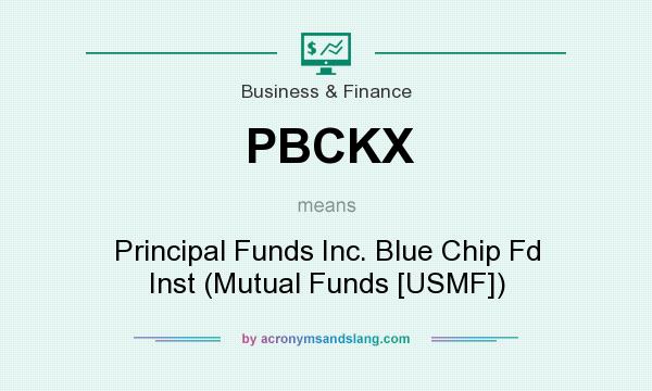 What does PBCKX mean? It stands for Principal Funds Inc. Blue Chip Fd Inst (Mutual Funds [USMF])