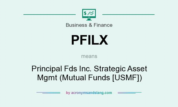 What does PFILX mean? It stands for Principal Fds Inc. Strategic Asset Mgmt (Mutual Funds [USMF])