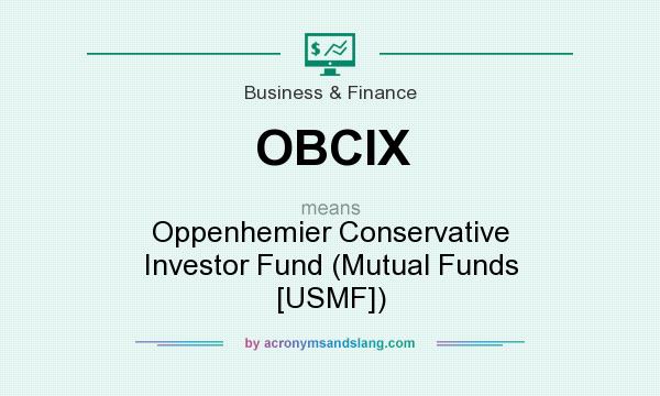 What does OBCIX mean? It stands for Oppenhemier Conservative Investor Fund (Mutual Funds [USMF])
