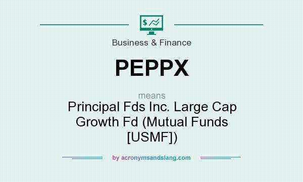 What does PEPPX mean? It stands for Principal Fds Inc. Large Cap Growth Fd (Mutual Funds [USMF])