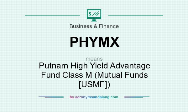 What does PHYMX mean? It stands for Putnam High Yield Advantage Fund Class M (Mutual Funds [USMF])