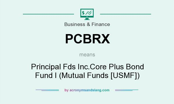 What does PCBRX mean? It stands for Principal Fds Inc.Core Plus Bond Fund I (Mutual Funds [USMF])